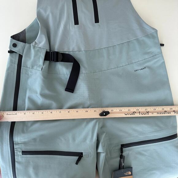 The North Face Ceptor Bibs Pant Womens Medium Blue Silver Ski Snowboard Dryvent - Picture 14 of 15